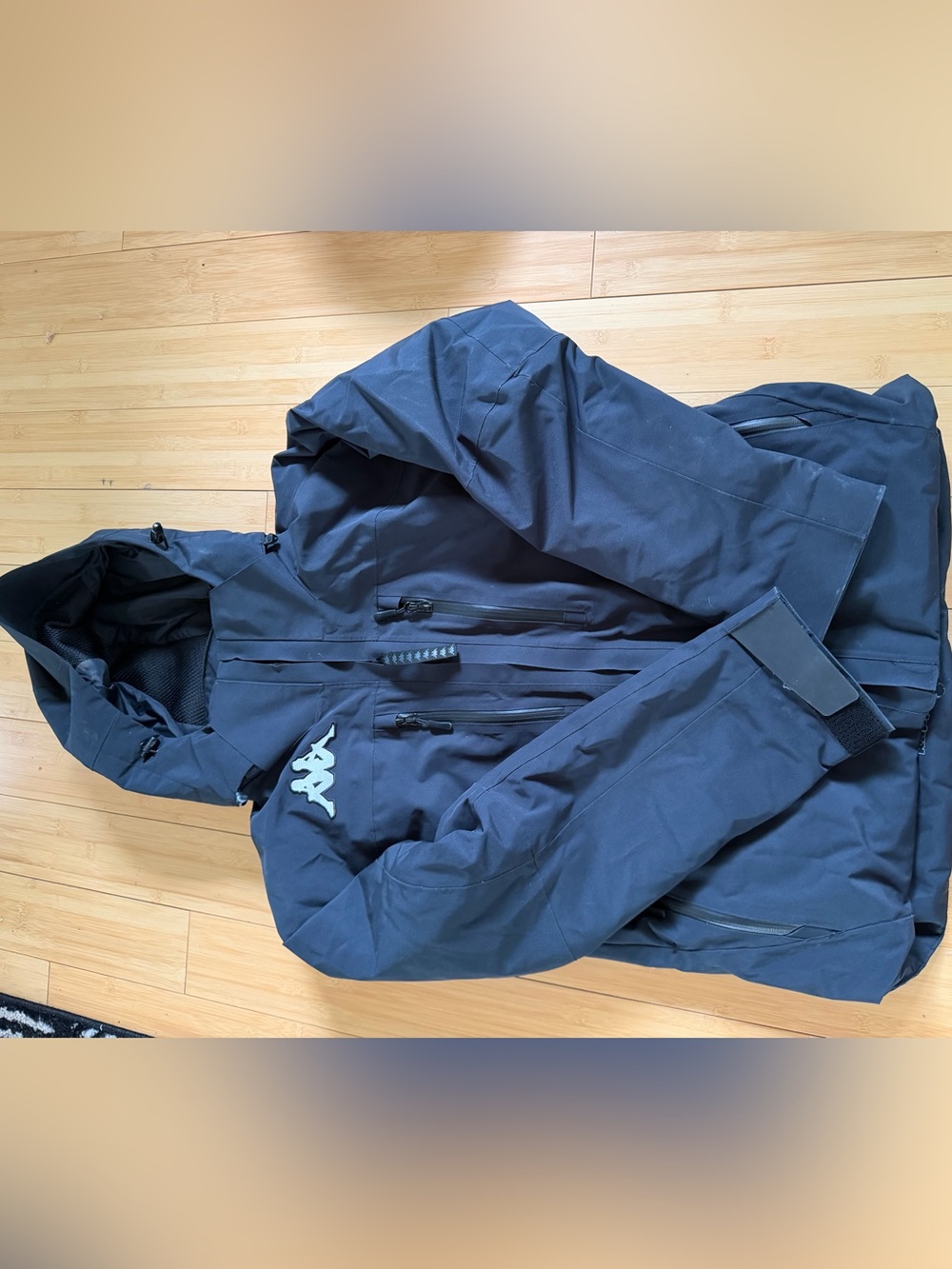 Kappa Black Ski & Snowboard Jacket with Hood